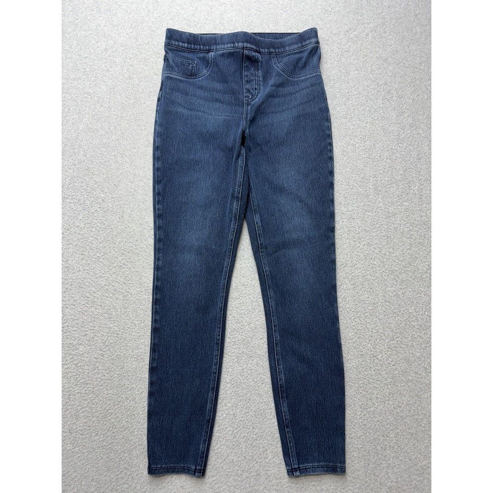 Spanx High Rise Jegging Jeans Womens M Blue Medium Wash Shaping Stretch Denim